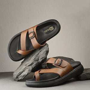 Comet Leather Slippers by Aspeerio