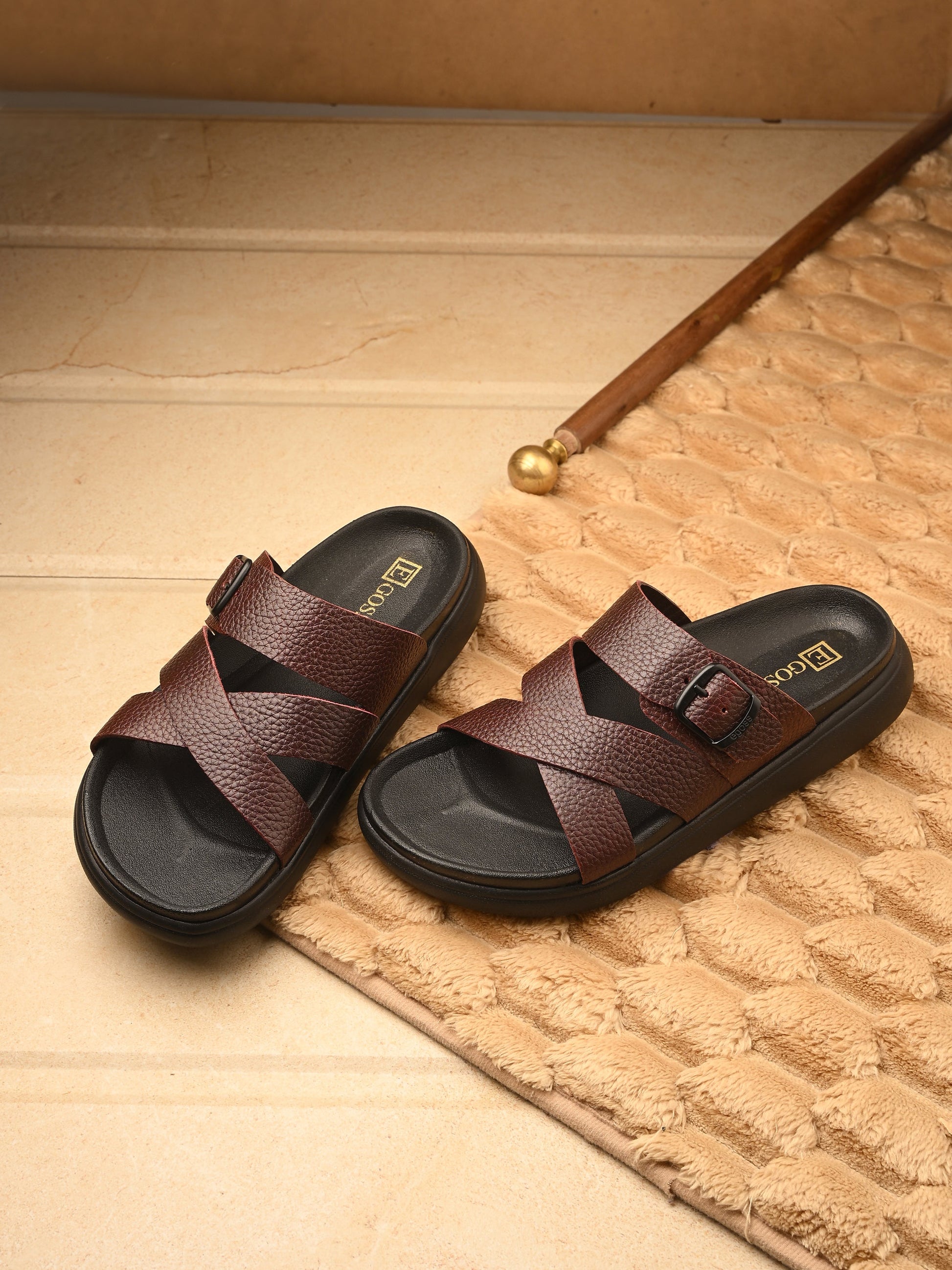 Comet Leather Slippers by Aspeerio