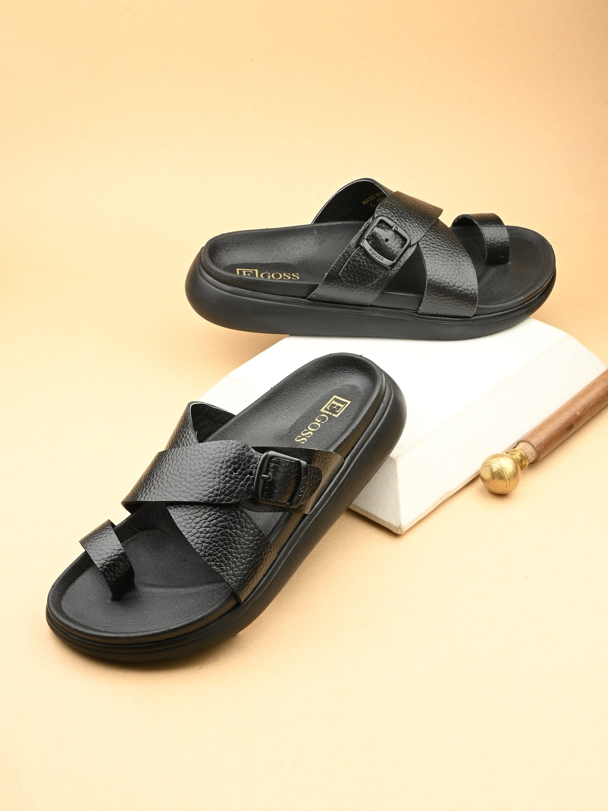 Comet Leather Slippers by Aspeerio
