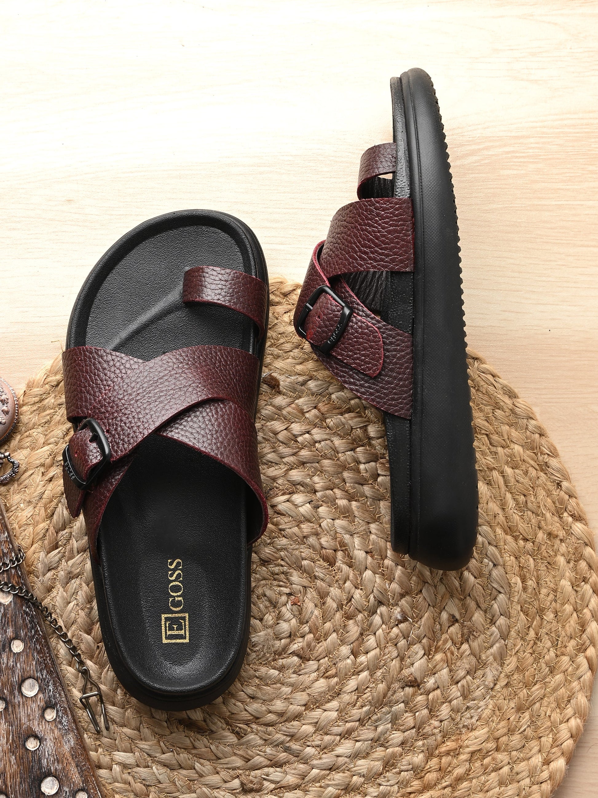 Comet Leather Slippers by Aspeerio