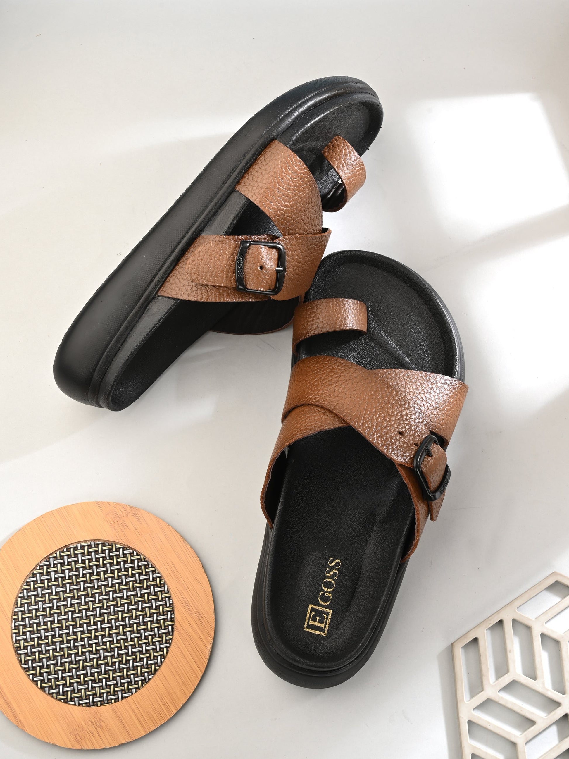 Comet Leather Slippers by Aspeerio