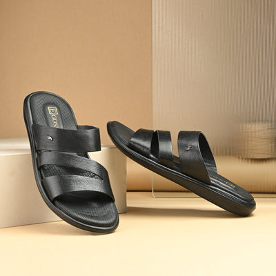 Egoss Leather Slippers For Men