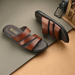 Egoss Leather Slippers For Men