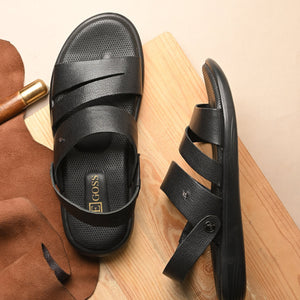 Egoss Leather Slippers For Men