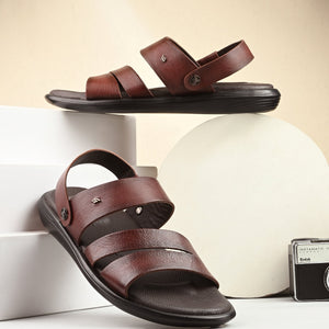 Egoss Leather Slippers For Men