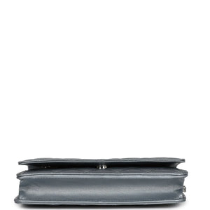 Chanel Wallet On Chain WOC Silver Metallic Lambskin Silver Hardware