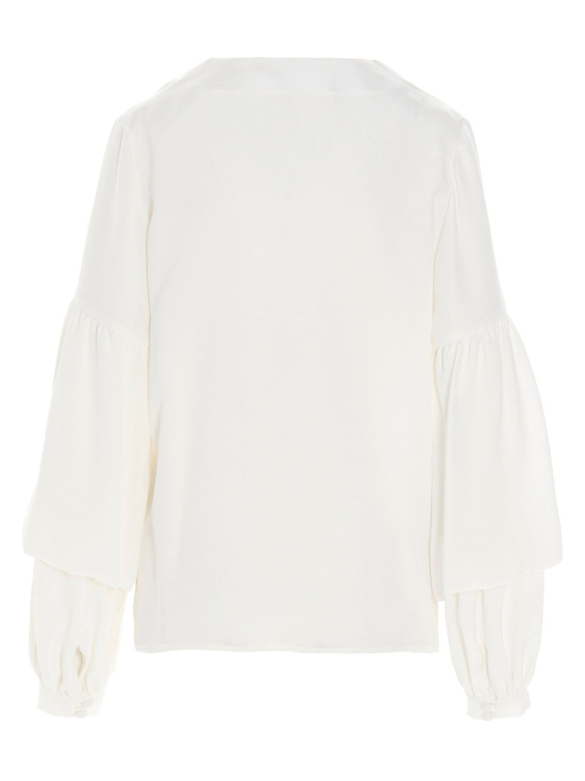 Di.la3 Pari' Puff-sleeve Silk Shirt