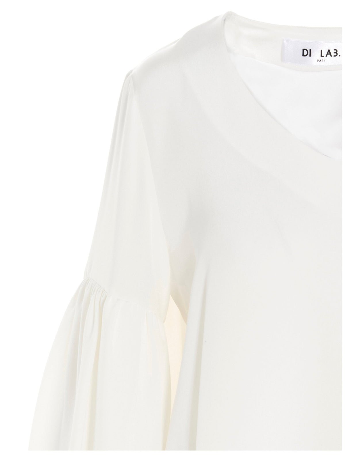 Di.la3 Pari' Puff-sleeve Silk Shirt