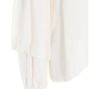 Di.la3 Pari' Puff-sleeve Silk Shirt