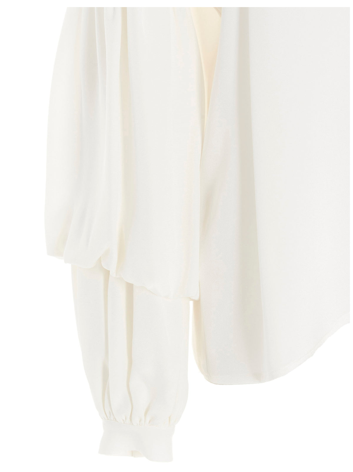 Di.la3 Pari' Puff-sleeve Silk Shirt