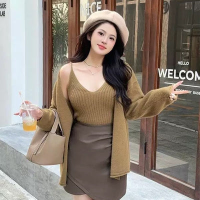 Elena Statement Woolen Tops with Cape Style Sweater