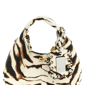 Ganni Mini Hobo Zebra Handbag