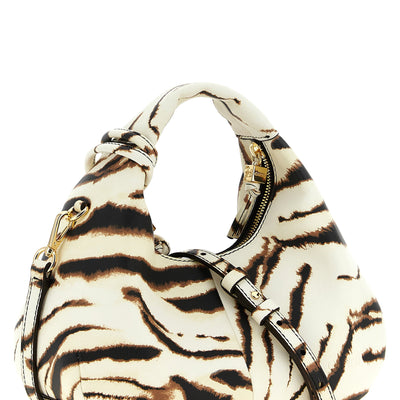 Ganni Mini Hobo Zebra Handbag