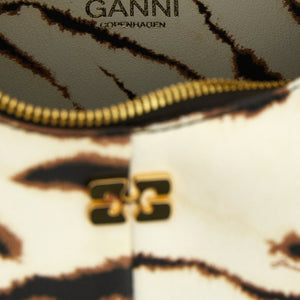 Ganni Mini Hobo Zebra Handbag