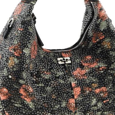 Ganni Mini Hobo Flowers Handbag