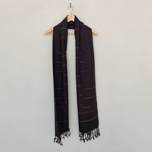 Brown - Multicolor Handwoven Merino Wool Stole