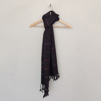 Brown - Multicolor Handwoven Merino Wool Stole