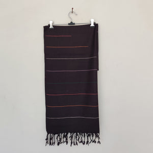 Brown - Multicolor Handwoven Merino Wool Stole
