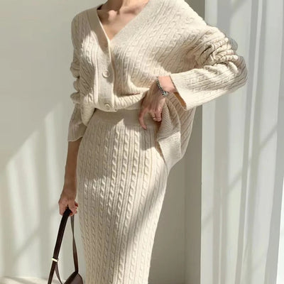 Sussane Winter Coord Set - Set of Sweater and Skirt