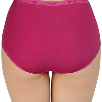 High Rise Solid Full Brief Panties (Pack of 3)