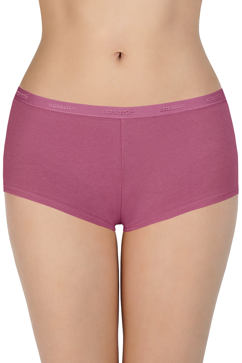 Low Rise Solid Boyshort Panties (Pack of 2)