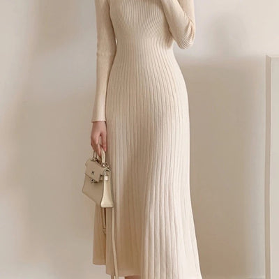 Misty Premium Woolen Knitted Midi Dress