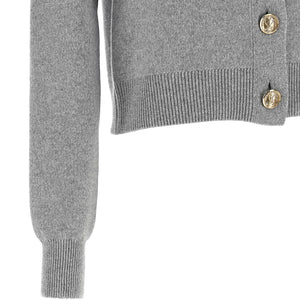 Balmain Sculpture Button Crew Neck Cardigan