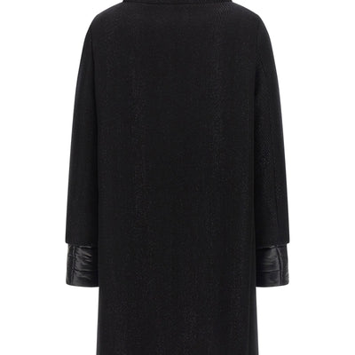 Herno Lamé Thread And Wool Coat