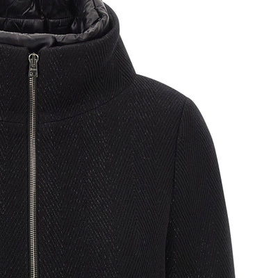 Herno Lamé Thread And Wool Coat
