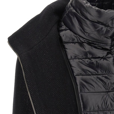 Herno Lamé Thread And Wool Coat