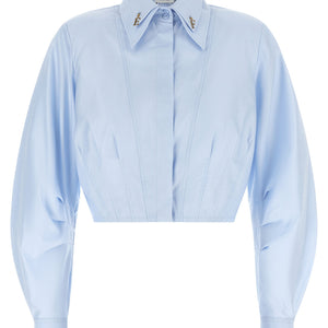 Elisabetta Franchi Cropped Shirt With Charms