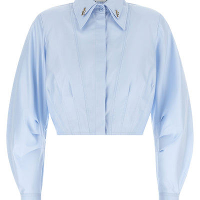 Elisabetta Franchi Cropped Shirt With Charms