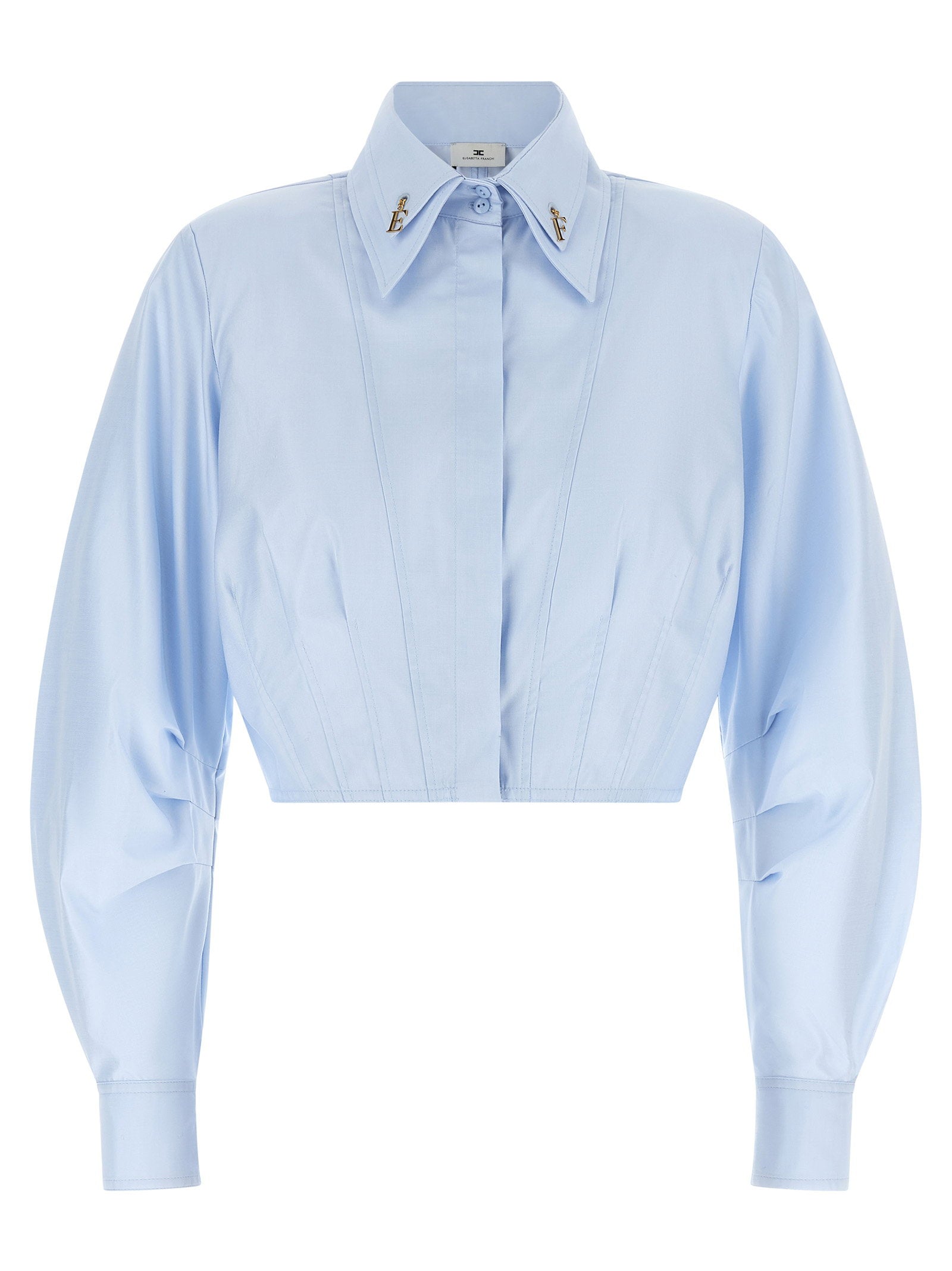Elisabetta Franchi Cropped Shirt With Charms
