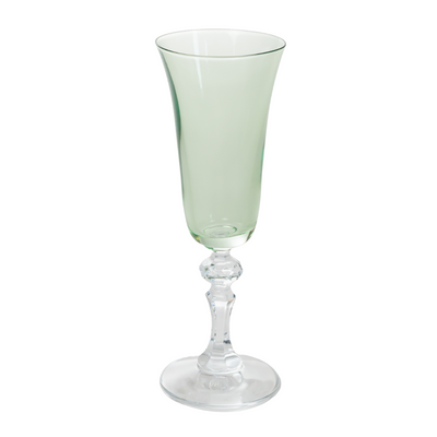 Estelle Colored Regal Flute With Clear Stem - Set of 2 {Mint Green}