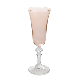 Estelle Colored Regal Flute With Clear Stem - Set of 2 {Blush Pink}