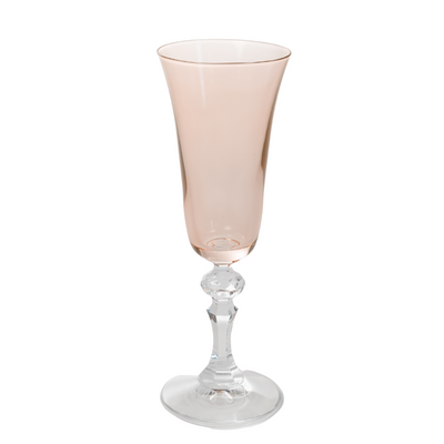Estelle Colored Regal Flute With Clear Stem - Set of 2 {Blush Pink}