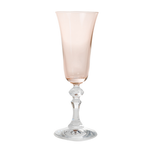 Estelle Colored Regal Flute With Clear Stem - Set of 2 {Blush Pink}