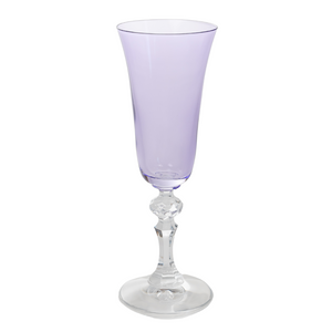 Estelle Colored Regal Flute With Clear Stem - Set of 2 {Lavender}