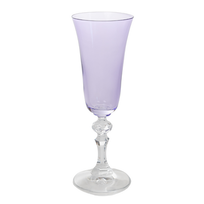 Estelle Colored Regal Flute With Clear Stem - Set of 2 {Lavender}
