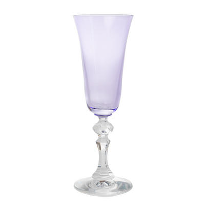 Estelle Colored Regal Flute With Clear Stem - Set of 2 {Lavender}