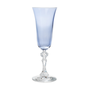 Estelle Colored Regal Flute With Clear Stem - Set of 2 {Cobalt Blue}