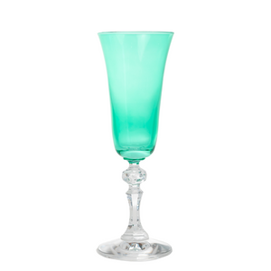 Estelle Colored Regal Flute With Clear Stem - Set of 2 {Kelly Green}