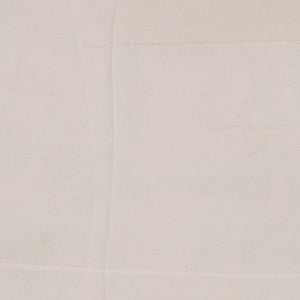 Off White Handwoven Chanderi Cotton Saree With Moghul Flower Motifs Printed in Turquoise -Off White