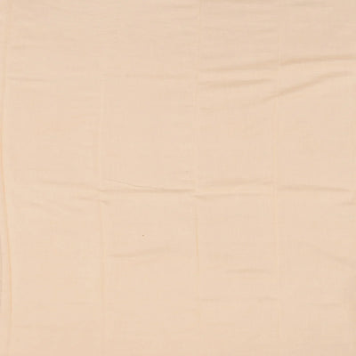 Off White Handwoven Chanderi Cotton Saree With Flower Motifs & Pink Border-Off White