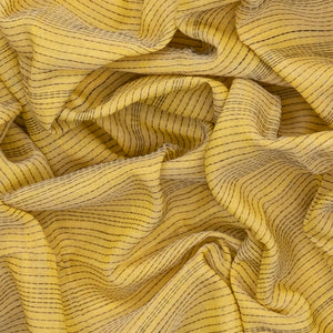 Sandal Handloom Chanderi Cotton Saree With Dotted Stripes-Sandal