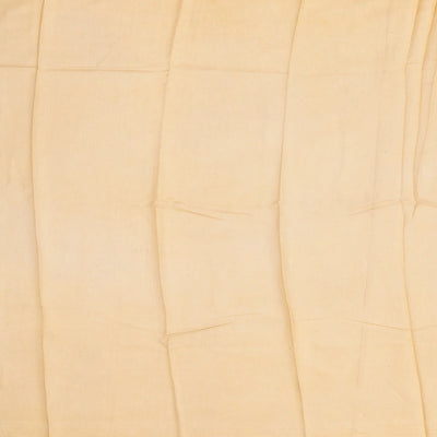 Black Handloom Chanderi Cotton Saree With Printed Floral Motifs-Black