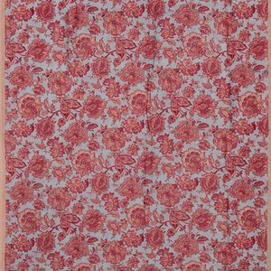 Grey Handloom Chanderi Cotton Saree With Printed Floral Motifs-Grey