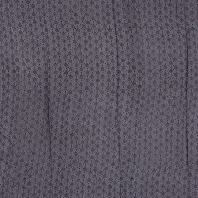 Black Handloom Chanderi Cotton Saree With Printed Floral Vine Motifs-Black