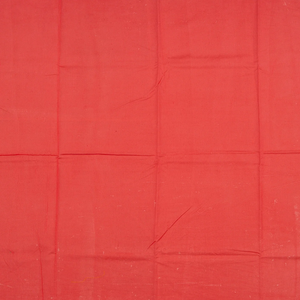 Red Handloom Chanderi Cotton Saree With Printed Floral Vine Motifs-Red