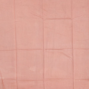 Dusty Pink Handloom Chanderi Cotton Saree With Printed Bird Motifs-Dusty Pink
